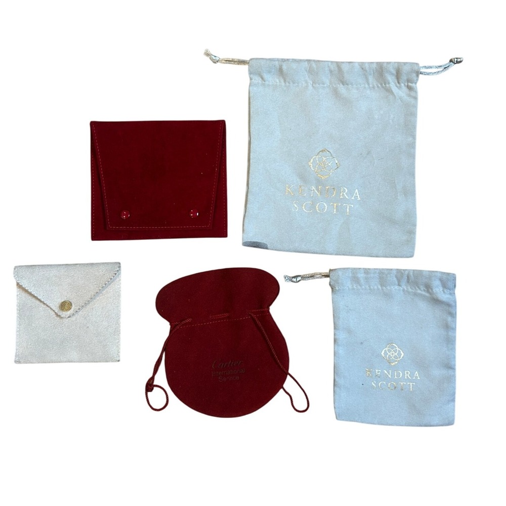 Cartier‎ Kendra Scott Bulgari Luxury Designer Jewelry Pouch Bundle Lot